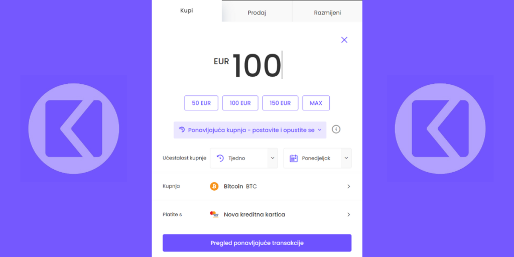 Kripotomat DCA strategija